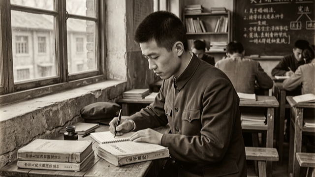 高铭暄年轻时求学期间的意境再现